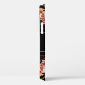 Monogram Name Elegant Floral Rustic Black Case-Mate iPhone Hülle (Rückseite / Rechts)