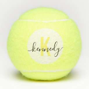 Monogram Name Eleganto Modern Script Custom Tennisbälle