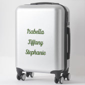 Monogram Name Forest Green Baby Shooting Geburtsta Aufkleber (Koffer)