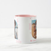Monogram Name Foto Trendy Simple Modern Tasse (Zentrum)
