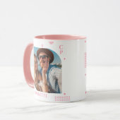Monogram Name Foto Trendy Simple Modern Tasse (Vorderseite Links)