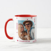 Monogram Name Foto Trendy Simple Modern Tasse (Links)