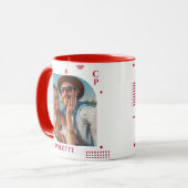 Monogram Name Foto Trendy Simple Modern Tasse (Vorderseite Links)