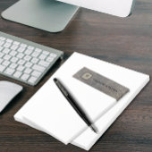 Monogram Name Genuine Cowhide Leather Look Post-it Klebezettel