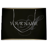 Monogram Name Gold Minimal Luxury Brand Beauty VIP Große Geschenktüte (Vorderseite)