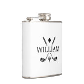 Monogram Name Golf Clubs Ace | Wählen Sie Ihre Far Flachmann (Rechts)