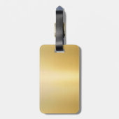 Monogram Name Imitats Gold Glamour Template Modern Gepäckanhänger (Rückseite vertikal)