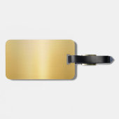 Monogram Name Imitats Gold Glamour Template Modern Gepäckanhänger (Rückseite horizontal)