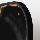 Monogram-Name in Schwarz und Gold-Marble benutzerd Pickleball Schläger (Linke Seite)