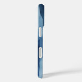 Monogram Name Initial Blue White Watercolor Strip Case-Mate iPhone Hülle (Rückseite / Rechts)