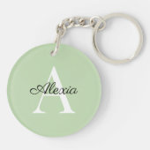 Monogram Name Initial Bridesmaid Akryllischer Schl Schlüsselanhänger (Rückseite)