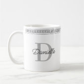 Monogram Name Initial Elegant Griechisch Meander S Kaffeetasse (Links)