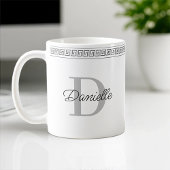 Monogram Name Initial Elegant Griechisch Meander S Kaffeetasse
