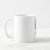 Monogram Name Initial Kitty Cat Lover White Black Kaffeetasse (Links)