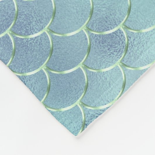 Monogram Name Initial Mermaid Blue Lila Green Fleecedecke (Ecke)