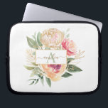 Monogram Name iPad Pro Cove für die Peony und Gold Laptopschutzhülle<br><div class="desc">Diese individuell anpassbare Notebook-Tasche aus Monogramm wurde für die Abstimmung mit unserer Kollektion aus Peony und Gold konzipiert. Sie ist mit üppigen pinkfarbenen und goldenen Peony-Blume mit grünem Blattwerk und klassischer Schrift ausgestattet. Für eine weiter gehende Anpassung dieses Designs klicken Sie bitte auf den "CUSTOMIZE"-Button oben. Bitte beachten Sie, dass...</div>