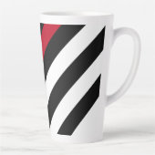 Monogram Name Large Red Line Firefighter Flag Name Milchtasse (Rechts)