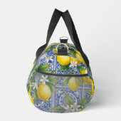 Monogram Name Lemon Blue French Country Tile  Duffle Bag (Rechts)