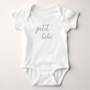 Monogram Name Little Baby Petit Bébé Text Strampler