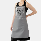 Monogram + NAME macht großartiges Essen All-Over P Schürze (InSitu)