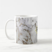 Monogram Name Marble Rose Gold Tasse (Links)