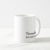 Monogram Name Modern Minimalist Stylish Design Kaffeetasse (VorderseiteRechts)