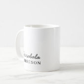Monogram Name Modern Minimalist Stylish Design Kaffeetasse (Vorderseite Links)