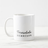 Monogram Name Modern Minimalist Stylish Design Kaffeetasse (Links)