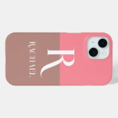 Monogram Name Modern Stilvoll Case-Mate iPhone Hülle (Rückseite (Horizontal))