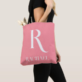 Monogram Name Modern Stylish Pink Tasche (Von Nahem)