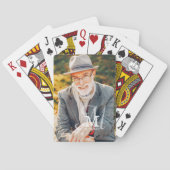 Monogram Name Modernes, elegantes Foto Spielkarten (Rückseite)