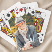 Monogram Name Modernes, elegantes Foto Spielkarten