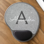 Monogram Name Mousepad für Silver Sparkle Glitzer<br><div class="desc">Monogram Mousepad für den silbernen Sparkle-Glitzer. Dieses Mousepad kann auf Ihren Vornamen angepasst werden. Bitte kontaktieren Sie den Designer,  um passende Artikel zu erhalten.</div>