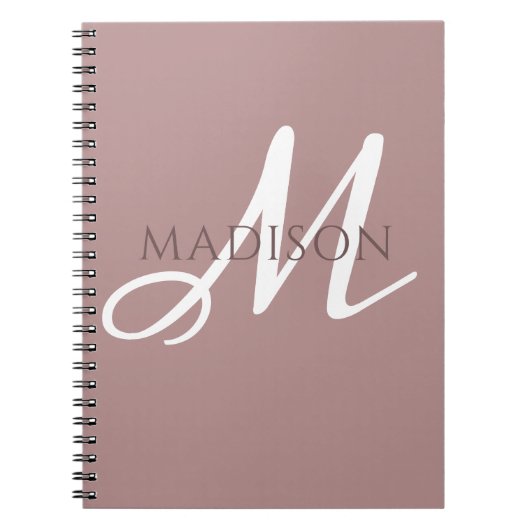 Monogram Name Notebook Notizblock (Vorderseite)