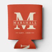 Monogram & Name Overlay Blood Orange Dosenkühler (Rückseite)