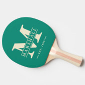 Monogram & Name Overlay Polo Aqua Beach Breeze Tischtennis Schläger (Seitenansicht)