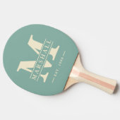 Monogram & Name Overlay Polo Aqua Reef Tischtennis Schläger (Seitenansicht)