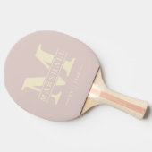 Monogram & Name Overlay Polo Stripe Lavender Kiss Tischtennis Schläger (Seitenansicht)