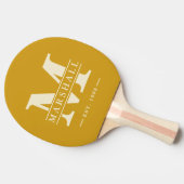 Monogram & Name Overlay Polo Striping Golden Ochre Tischtennis Schläger (Seitenansicht)