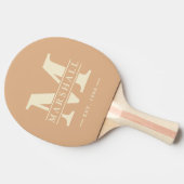 Monogram & Name Overlay Polo Striping Peach Kiss Tischtennis Schläger (Seitenansicht)