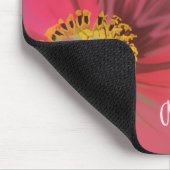 Monogram Name Pastel Pink Watercolor Floral Mousepad (Ecke)