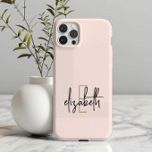 Monogram Name Pink Gold Modern Case-Mate iPhone Hülle