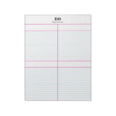 Monogram Name Quadrant Linke Notepad Notizblock (Rotiert)