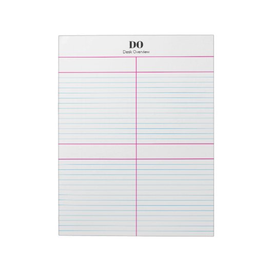 Monogram Name Quadrant Linke Notepad Notizblock (Rotiert)