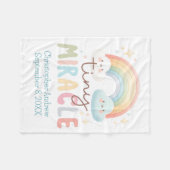 Monogram Name Rainbow Birth Stats Boy Baby Fleecedecke (Vorderseite (Horizontal))