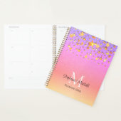 Monogram Name Rainbow Gold Stars Planer (Anzeige)