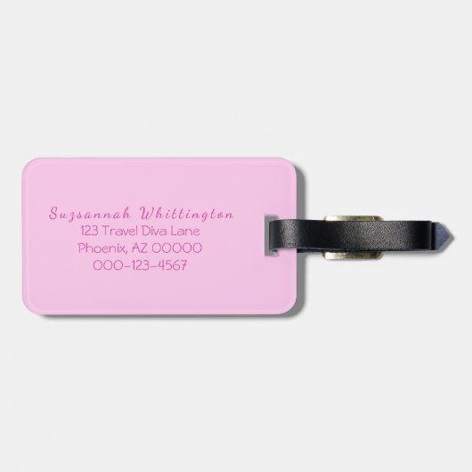 Monogram Name Rainbow Macaron Cookies Muster Gepäckanhänger (Rückseite horizontal)