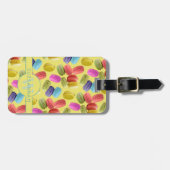 Monogram Name Rainbow Macaron Cookies Muster Gepäckanhänger (Vorderseite horizontal)