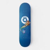 Monogram Name Rainbow Mermaid mit Ginger Hair Skateboard (Vorderseite)