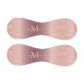 Monogram Name Rose Gold Blush Glitzer Baseball (Paneele)